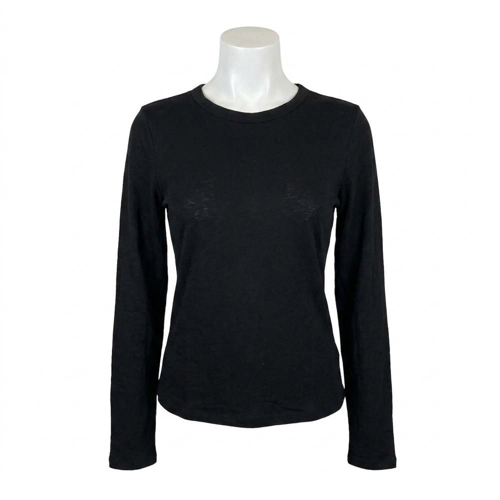 NEW BELLA DAHL long sleeve crew neck tee in black